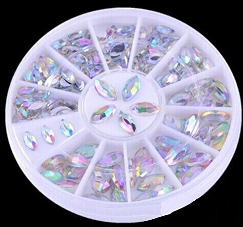 B-Comrade(TM) Crystal Nail Art Tips Glitter Rhinestone Decoration Wheel