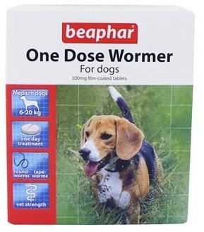 Beaphar One Dose Wormer for Medium Dogs 12pack
