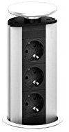 EVOline Port 3fach Steckdose Wippdeckel weiß Tischsteckdose versenkbar E-Tower