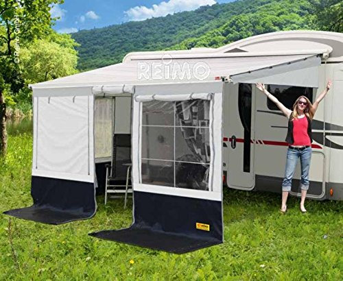 RTENT Markisenzelt Villa Store Premium Anbauhöhe: 250-280cm Farbe: schwarz/grau Länge: 5,5m