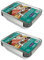 Jena 12 Large Foil Trays & Lids, 2 Pack