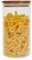 ORNAMI Airtight Glass Pantry Storage Canister Jar with Bamboo Lid | BPA-Free, Clear Kitchen Storage Jar (1 pcs, 1.4L)