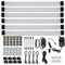 AlBOO Under Cabinet Kitchen Lights Wired LED 6000K Dimmable, 28cm Under Cupboard Kitchen Lights 12V Plug in with Mains
