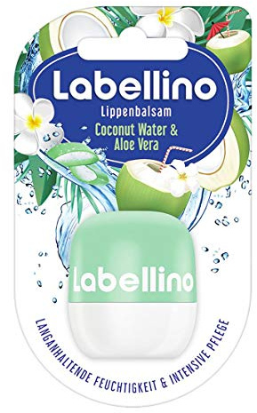 Labellino Lippenbalsam mit Kokosnusswasser-Aloe Vera Duft, 2er Pack (2x7g)