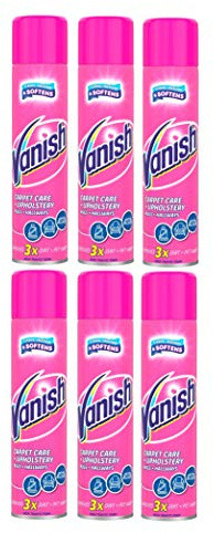 Vanish Oxi Action Upholstery & Carpet Cleaner, Stain Remover Foam for Large Area Cleaning, 600ml | Spring Flowers Fragrance | Cleans and Freshens your Carpet | Pack of 6