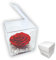 PREMIUM ROSE - Cubo Rosa Stabilizzata Rossa 12 cm con Marmo di Carrara - Rosa Eterna Stabilizzata Idea per San Valentino e Festa Della Mamma Made in Italy - Rosso A 1020