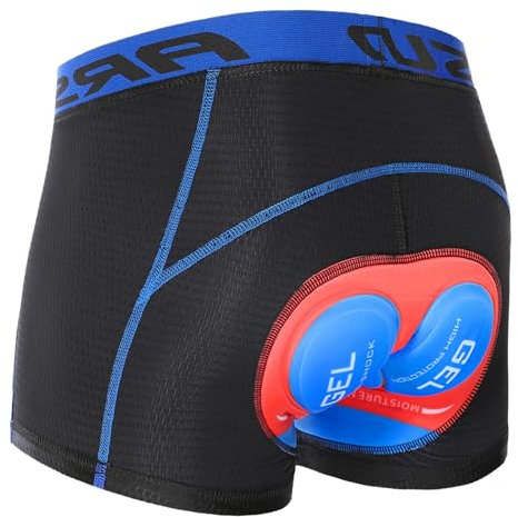 Lixada Cyclisme Shorts Sweat, Montagne Cyclisme Shorts Absorbent Fast Drying Padded 5D Gel rembourré VTT sous-vêtements de vélo Shorts pour Homme