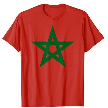 Bandiera della Marocco Tee T-Shirt Bandiera Marocchina Maglietta