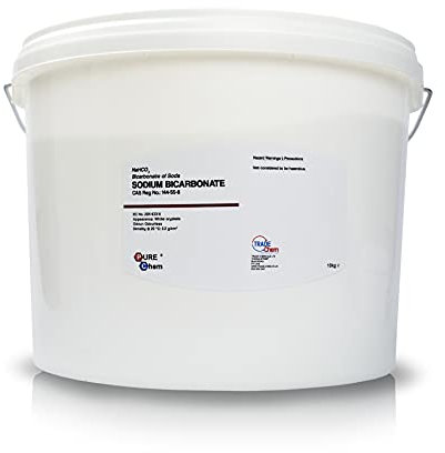 Trade Chemicals Sodium Bicarbonate Baking Soda - 10kg Bucket | 100% Food Grade Pure Sodium Bicarb for Eco-Friendly Baking, Cleaning, Odour Removal, Bath Bombs & Teeth Cleaning