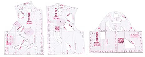 Hellery Règle en Plastique Durable et Flexible pour Couture, Tissu et Motif de Règle, Vêtements et Accessoires, 1:5