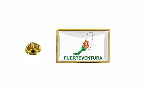 Akachafactory Lapel Pin Badge Flag Country Map Fuerteventura, Resin