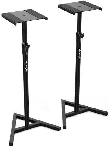 Audibax Neo SM5 - Supporti per Diffusori da Studio - 2 unità - Supporti per Monitor da Studio - Altezza Regolabile da 71 a 119 cm - Alta Stabilità e Sicurezza - Compatibilità Universale