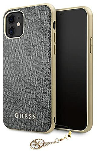 GUESS GUHCN61GF4GGR Hülle für iPhone 11 grau 4G Charms Collection