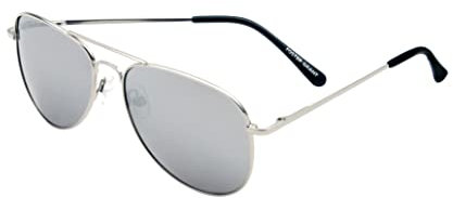 Foster Grant Herren Avi Slvr Sonnenbrille, Silberfarbene, Schwarze Spitze, Einheitsgröße