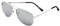 Foster Grant Herren Avi Slvr Sonnenbrille, Silberfarbene, Schwarze Spitze, Einheitsgröße