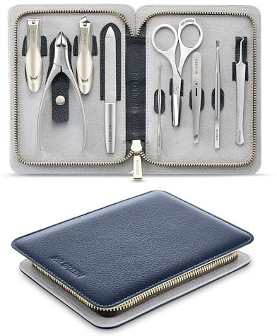 MR.GREEN Maniküre Set 9 in 1, Vollfunktion Höhere Qualität Nagelknipser Set, Professionelles Pediküre Set, Edelstahl Tragbares Reise-Pflegeset, Hochwertig Nagelset mit Exquisitem Etui für Männer