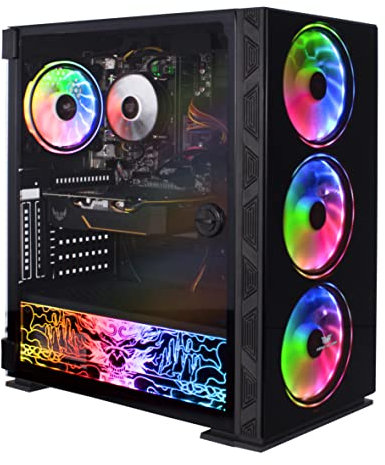 Veno Scorp Gaming PC Desktop Computer: I7-3770 3.4GHz,GT 730 2GB GPU,16GB DDR3 RAM,256GB NVME M.2 SSD,1TB HDD,500W PSU,NeonZilla ARGB CASE,600Mbps WiFi,Windows 10