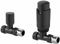 DuraTherm® Thermostatic Radiator Valve Pack Set, 15mm Lockshield TRV & Thermostat, Matte Black Valves for Radiators, Straight