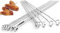 PORUTE Grill Utensils10PCS 45cm en Acier Inoxydable BBQ Brochette Aiguille Ustensile Fourchette Fer en Plein Air Barbecue Brochettes Cuisine Outils Barbecue Accessoires