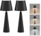 Coinmit 2 Stück dimmbare LED Tischlampe, 5500mAh Tischlampe mit Akkus, kabellose Tischleuchte, geeignet für Schlafzimmer, Esstisch, Arbeitszimmer, Innen- und Außenbereich usw. schwarz