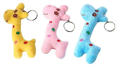 Toyvian 3st Plüschpuppe Plüschtier Anhänger Für Taschen Giraffen-anhänger Hängender Plüsch-schlüsselanhänger Giraffe Schlüsselanhänger Plüsch Anhängerdekor Mini