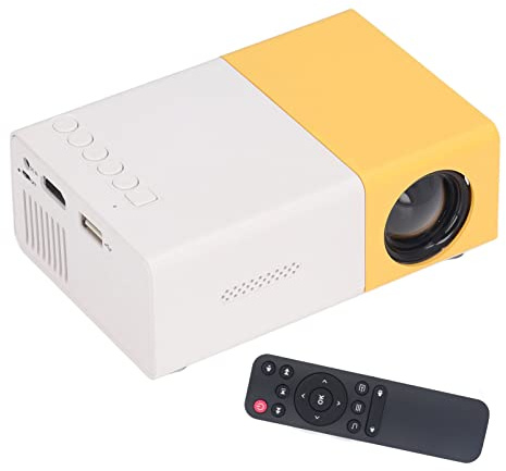 SYH&AQYE Mini Heimkinoprojektor, 1920 X 1080P, 24 Bis 60 Zoll Großbildprojektor, TFT LCD Filmprojektor für Notebooks, Spielekonsolen, TF-Speicherkarten(EU)