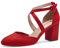 Tamaris Damen Pumps Textil Blockabsatz Vegan; RED, EU 41