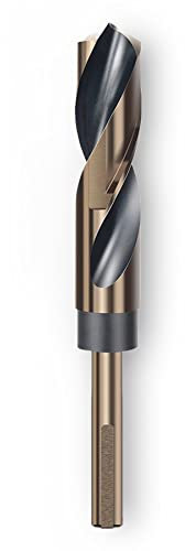LEPEVNEY Broca helicoidal de vástago reducido de 19 mm con vástago de 10 mm para acero inoxidable, aleación de aluminio, metal, cobre, plástico, madera, hecha de acero de alta velocidad 4341