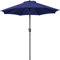 Yaheetech 270cm Sombrilla Terraza Exterior Anti UV Inclinable Parasol Jardin Sombrillas Patio Playa con Manivela Anti Viento Plegable Azul Marino