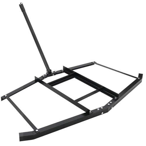 Auffahrtsbremse 167,6 cm Breite, robuster Stahl, Auffahrtgrader für ATV, UTV, Gartenrasentraktoren, Topdressing Streuwerkzeug, breite Zugstufe, Rasentraktor-Aufsätze für Heufeld, Kies, Erde
