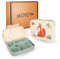 MOYO Kinder Brotdose in Mint I Luftdichte & auslaufsichere Brotzeitbox I Hochwertige & stilvolle Brotbox inkl. Snackgabel I Spülmaschinenfeste Lunchbox mit Fächern I BPA-freie Snackbox für Kinder