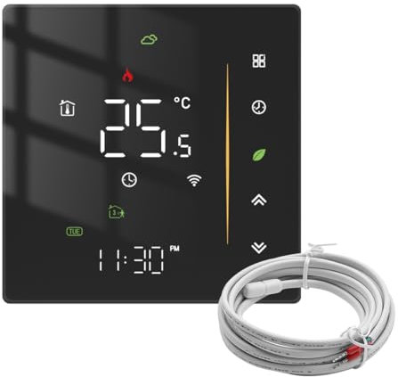DollaTek Underfloor Heating Thermostats Smart Thermostat for Room Heating System Control Compatible with Alexa Geegle Home Tuya Smart Life for 16A Electric Floor Heating