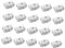 GEARMONSTER 20 Stück Bremsleitung Befestigung Doppelclip Halter Klemmhalter 2 Fach Bremsschlauch Bremsschlaeuche Befestigungselemente Kompatibel mit VW Audi A4/S4/80/100/200 Ø4,75, Weiß
