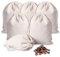 HIOQFR 6pcs Baumwollsäckchen Groß 20x30 cm Stoffbeutel mit Kordelzug Baumwollbeutel zum Befüllen Stoffsäckchen mit Zugband Jutebeutel Unbedruckt Leinensäckchen für Schmuckbeutel,Aufbewahrungsbeutel