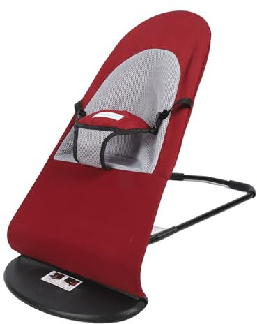 Dog Rocking Chair, Foldable Washable Height Adjustable Portable Pet Rocker Bed Chair, Dog Bouncer Chair Spring Summer Pet Dog Bed Cat Sofa Pet Rocking Bed for Small Dogs Puppy(Wine Red Cotton Fabric)