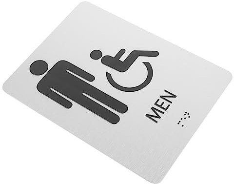 Healeved Toilettenschilder Aus Aluminium-kunststoff Restaurant-wc-schild Geschäfts-wc-schild Unisex-wc-schild Behinderten-wc-schild Braille-toilettenschild Für Geschlechter