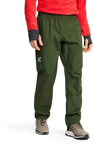 RevolutionRace Vector 2L Pants für Herren, Wasserichte und Winddichte Regenhose für Wandern, Forest Green, M