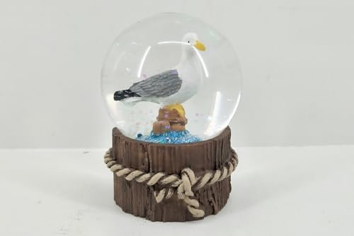 Cornelißen Glitzerkugel Möwe Höhe 9 cm Tier Schnee Miniatur Schüttel Glas Kugel