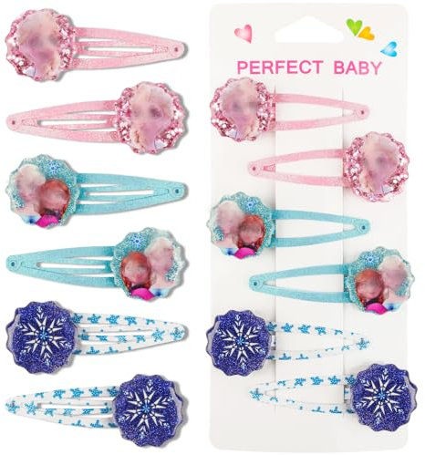 Haarspangen Mädchen, EIS-köni-Gin Haarspangen Prinzessin Baby Haarspangen Kinder Haarschmuck Exquisite Süße Haarspangen Geburtstagsgeschenke Kleine Mädchen