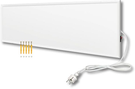 EVOKOR Infrarotheizung 300W, Infrarot Heizung Heizplatte Heizkörper Heizpaneel, Infarotheizkoerper Wandmontage mit Überhitzungsschutz, Wandheizung Elektrisch, Elektroheizung Energiesparend-1020*320mm