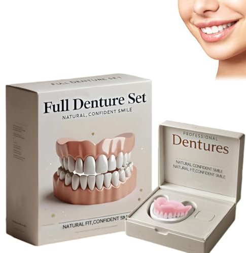 D-enture Kit de redressage en silicone pour prothèses dentaires en silicone pour prothèses dentaires, kit de retenue de prothèse souple pour homme et femme (1)