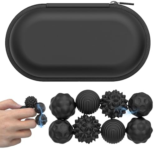HESUSUSI Magnet Fidget 8 Stück Magnet Balls Magnet Spielzeug Erwachsene Magnetischer Akupressur Ball Silikon Massageball Igelball Magnetkugeln Stressball Sensorik Spielzeug Für Stressabbau Erwachsene