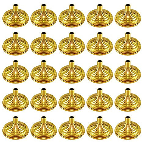 Losueeun 25 StüCk Gold Mini Handheld Flaggen StäNder Basis Tisch Flagge Basis Bar Restaurant Konferenzen Desktop Display Dekoration