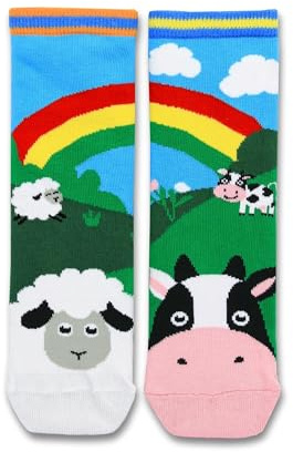 United Oddsocks Odd Pair for Kids – 1 Mismatched Pair Per Set – Fun Themes | Like Unicorns, Dinosaurs, Rainbows, Trucks & More – UK 9–12, EUR 27–30, US 9.5–13 – Colourful Gift Socks for Children