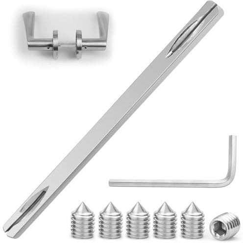 Boloest Türgriff Spindel 8 x 160mm Ersatz Quadrattürschlüssel für Türgriff, Türknopf Spindel Teile (mit M6 Schrauben und Schlüssel)