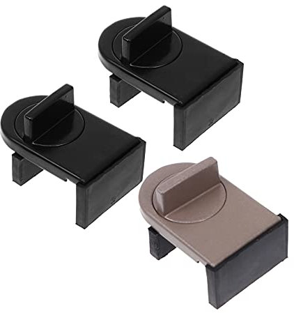 DIYEAH Fensterschloss 3 Stücke Sicherheitsfensterschloss für Schiebefenster Robuste Kindersicherung Rostfrei Einfache Montage ohne Bohren für Zuhause