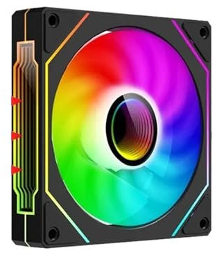 Computer Case Fan 12V 92mm ARGB 4-pin PWM Cooling Fan(BK 1PC)