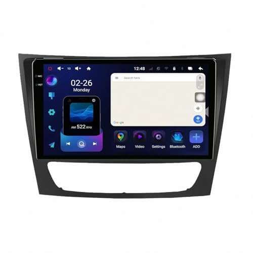 2 DIN Pantalla Radio para Mercedes Benz W211 E300 2002-2010 Android 15 9 Inches Radio Android FM Am Bluetooth USB para, 4 Core 2G+32G