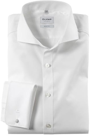 OLYMP Level Five Body fit Hemd Langarm ohne Manschettenknopf beige Größe 42