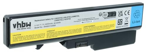vhbw Akku kompatibel mit IBM Lenovo IdeaPad B570A | B570, B570G, G460, B470, B470G, B470A Notebook (4400 mAh, 11,1 V, Li-Ion)